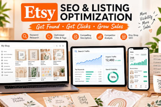 do etsy shop SEO and listing optimization to increase sales