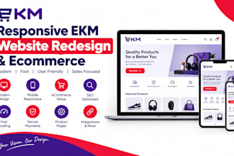 create resposive ekm website redesign ekm website ekm ecommerce website