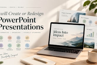 create or redesign informative and visually stunning ppt presentations
