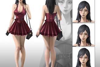 create character designs for novels, games, films, and indie projects