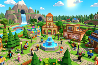 build a custom roblox map, buildings, terrain, and game environment