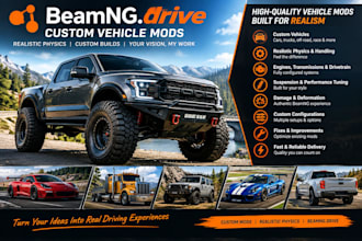 custom beamng drive vehicle mods with realistic physics