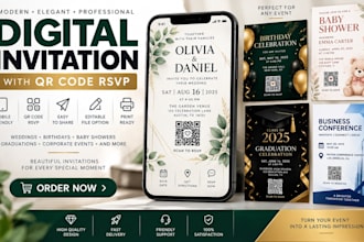 digital invitation qr code rsvp wedding invite mobile event website card designs