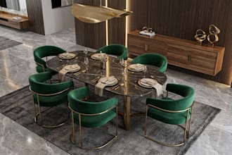 do dining interior design, living room dining area kitchen layout with 3d render