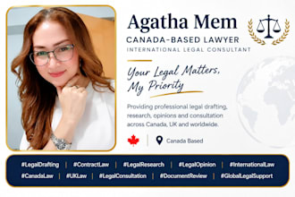 draft and review legal contracts and documents for canada, UK and international