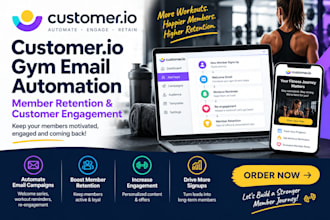 setup customerio gym email automation member retention customer engagement