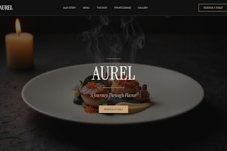 design a premium restaurant and fine dining website UI UX
