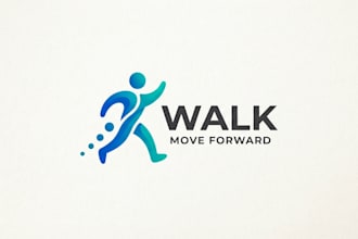design a modern and memorable walk logo for your brand