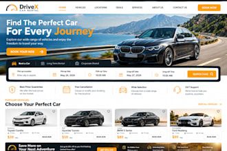 build car rental website taxi booking website car dealership car booking website