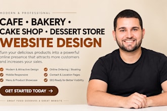 design square cafes bakeries cake shops dessert stores pastry business website