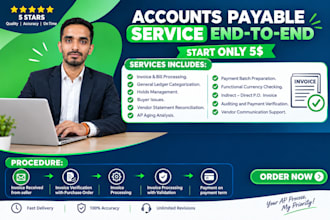 accounts payable, process vendor invoices, and bill payments