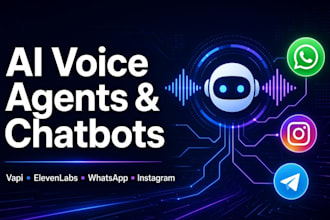 create ai voice agents and social media chatbot for you