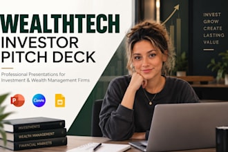 design wealthtech investor pitch deck for investment and wealth management firms