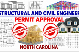 draw architectural 2d floor plan and structural permit drawings north carolina