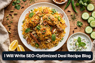 write desi food recipe blogs