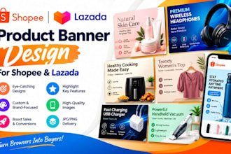 create product banner for lazada and shopee products