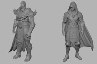 sculpt 3d high quality, 3d models, 3d design, 3d printing, stl, 3d character dnd