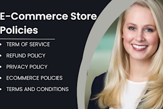 clear ecommerce store policies, terms of service, and refund policy