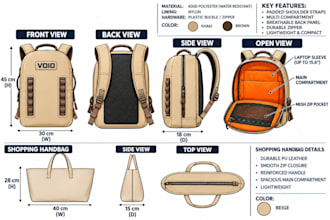 mold hunting backpack design,shopping handbag techpack prototype in vector file
