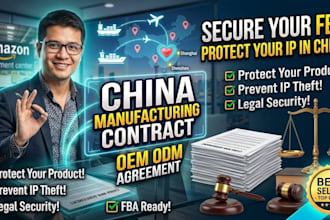 draft a china manufacturing contract and oem odm agreement
