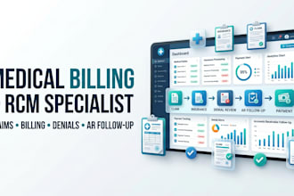 manage medical claims, billing, denials and ar follow up