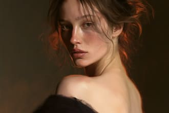 make artistic oil painting on oil canvas