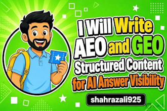 write aeo and GEO structured content for ai answer visibility
