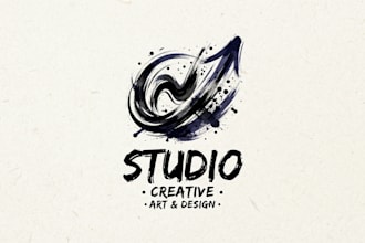 design a creative brush logo for your brand
