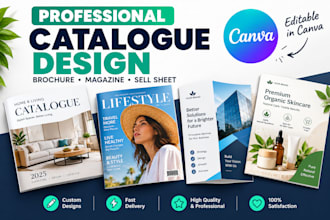 design canva catalogue design magazine cover brochure design sell sheet design