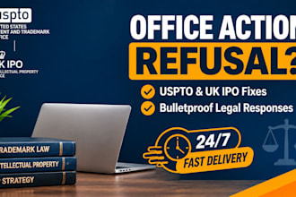 fix uspto office action refusal trademark rejection or draft response