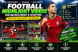 create football highlight videos for soccer player recruitment and scouting