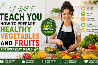 create healthy vegetable recipes, meal plans and cooking guides for you