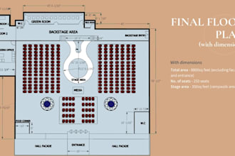 relayout event hall floor plan,seating chart,backstage area,entrance,circulation