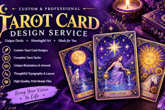 create unique tarot card designs and oracle card decks