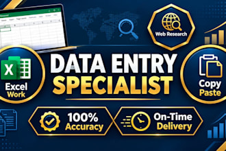 be your professional data entry specialist