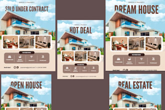 provide editable real estate flyer templates in canva