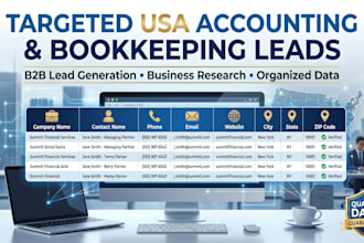 provide targeted USA accounting and bookkeeping leads
