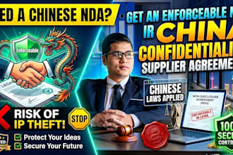write an enforceable china nda or supplier confidentiality agreement