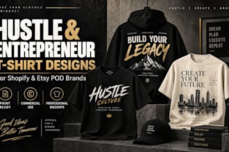 design hustle and entrepreneur t shirts and hoodie designs