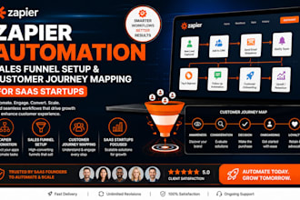 zapier automation sales funnel setup customer journey mapping saas startups
