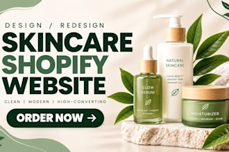build cosmestics website skincare shopify store skin care website beauty website