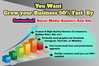 professional social media banners and promotional posts
