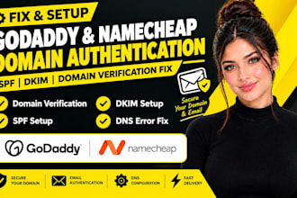 do godaddy namecheap domain authentification spf dikim domain verification fix