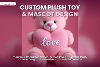 custom furry plush pattern plushie stuffed animal plush toys mascot