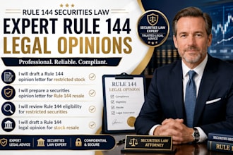 draft a rule 144 opinion letter for restricted stock