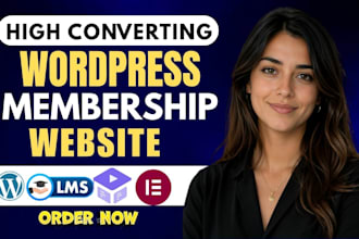develop membership website, subscription website lms website