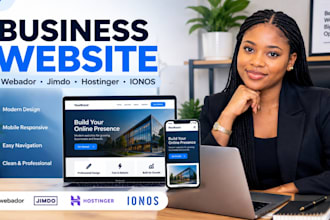 build webador, jimdo, hostinger, ionos business website redesign