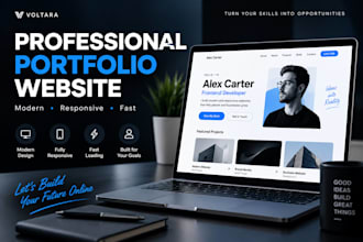 design and build a modern responsive personal portfolio website