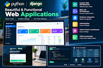 develop python django web applications and rest apis