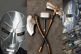 design cosplay props 3dknight armor game props 3d halloween mask print and paint
